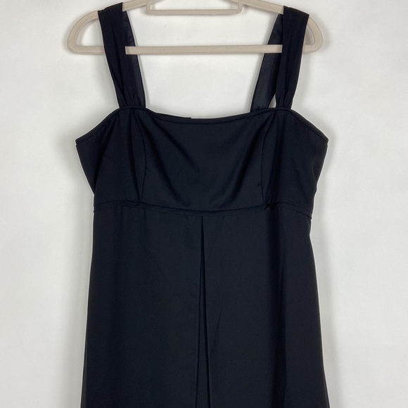 Davids Bridal 8534 Long Flowy Black Strapless Dress Bridesmaid Dress Cocktail - Picture 5 of 16